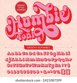 Humbie vintage retro bold Font template Vector Files