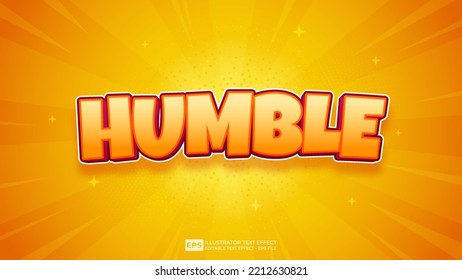 Humble editable text effect font