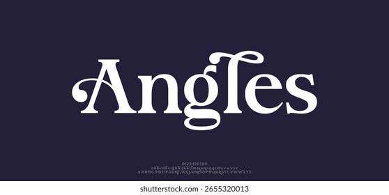 Logotipo de fonte das letras do alfabeto Humble Elegant. Luxo tipografia clássico lettering serif fontes casamento decorativo vintage retro logos, design para moda, loja de beleza e marca . ilustração vetorial
