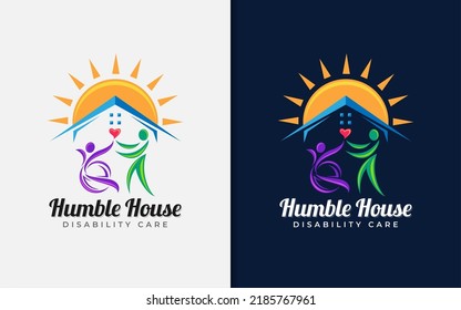 Humble House, Disability Care Logo Design. Modern Logo for Community, Festive or Foundation Purpose Concept.