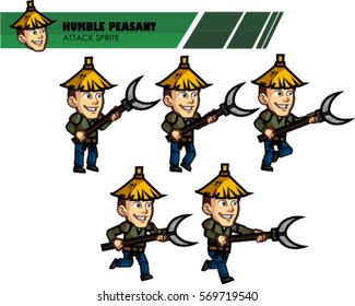 Humble Peasant Cartoon Character Game Animation Sprite