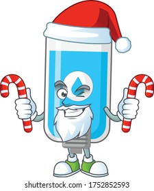humble Santa  Wall hand sanitizer Cartoon character holding candies