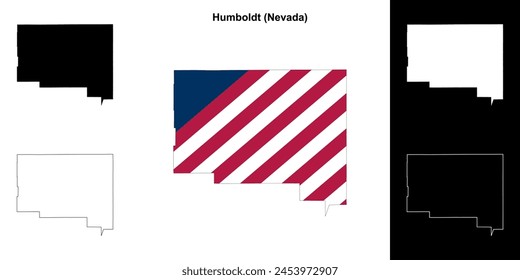 Humboldt County (Nevada) Outline-Kartenset