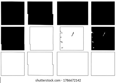 Humboldt, O'Brien, Poweshiek, Page, Greene and Palo Alto County, Iowa (U.S. county, United States of America, USA, U.S., US) map vector illustration, scribble sketch map