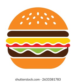 Humburger vector illustration on white background 