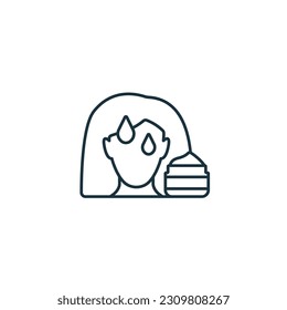 Humidification icon. Monochrome simple sign from cosmetology collection. Humidification icon for logo, templates, web design and infographics.