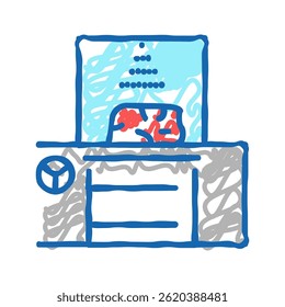 humidification system meat doodle icon sketch vector. humidification system meat sign. isolated symbol illustration