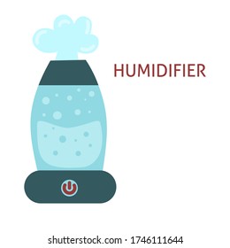 . Humidifier air diffuser .  flat icon, cartoon illustration