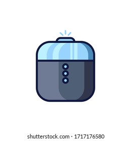 Humidifier air diffuser icon isolated on white background. Purifier microclimate ultrasonic home flat vector illustration. Healthy humidity. 