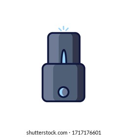 Luftdiffusor-Symbol einzeln auf weißem Hintergrund. Purifier Mikroklima Ultraschall Wohnung flache Vektorillustration Illustration. Gesunde Luftfeuchtigkeit. 