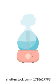 Humidifier air diffuser icon. Purifier microclimate ultrasonic home flat icon, healthy humidity. Vector stock illustration.