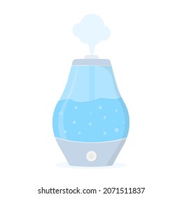 Humidifier air diffuser icon. Purifier microclimate ultrasonic home flat icon, healthy humidity.