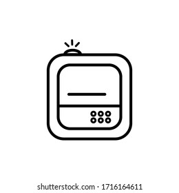 Icono de línea del difusor de aire humidificador aislado en fondo blanco. Ilustración de vector plano ultrasónico microclimática. Humedad saludable. Estilo de esquema.