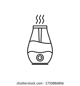 Humidifier air diffuser line icon. Purifier microclimate ultrasonic home flat icon, healthy humidity