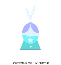 diseño humidificador plano aislado en ilustración vectorial de fondo blanco