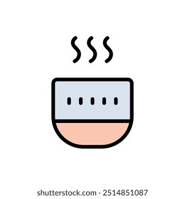 Humidifier Device color Icon. Electronic Appliance Air Purifier Concept Flat Pictogram. Ventilation Technology Illustration. Simple Vector Isolated On White Background.