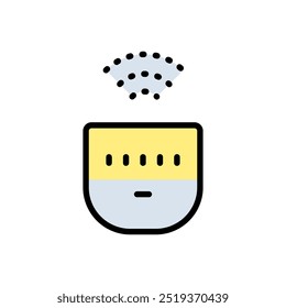 Humidifier Device color Icon. Electronic Appliance Air Purifier Concept Flat Pictogram. Ventilation Technology Illustration. Simple Vector Isolated On White Background.