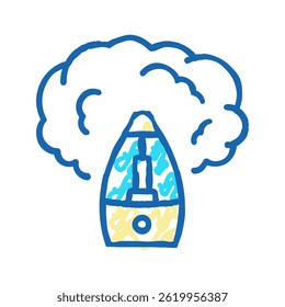 humidifier device doodle icon sketch vector. humidifier device sign. isolated symbol illustration