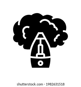 Luftbefeuchter-Gerät glyph Symbol Vektor. Befeuchter-Schild. isoliertes Kontursymbol
