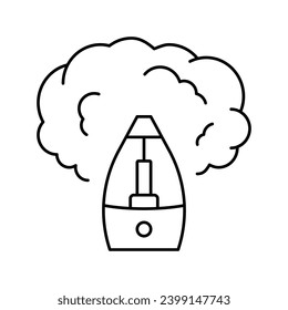 humidifier device line icon vector. humidifier device sign. isolated contour symbol black illustration