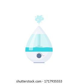 Humidifier for home. Humidifier air diffuser. Purifier microclimate. Vector illustration