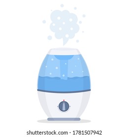 Humidifier for home. Ultrasonic humidifier air diffuser. Vector illustration