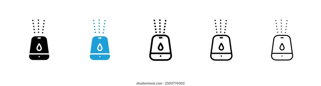 Humidifier icon in black and blue colors