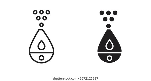 Befeuchter Symbol Schwarz-Weiß Vektorgrafik