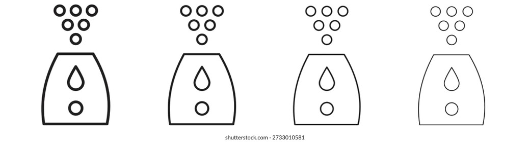 Plantilla de diseño de icono de humidificador para Web y elemento de interfaz de usuario móvil