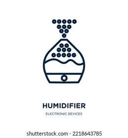 humidifier icon from electronic devices collection. Thin linear humidifier, equipment, air outline icon isolated on white background. Line vector humidifier sign, symbol for web and mobile