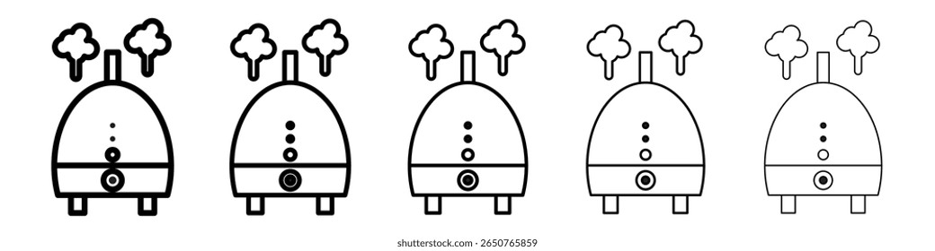 humidifier icon isolated vector on white background set