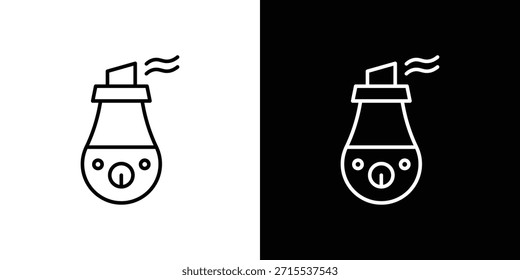 Icono de humidificador en diseño de línea. Iconos de trazo editables.