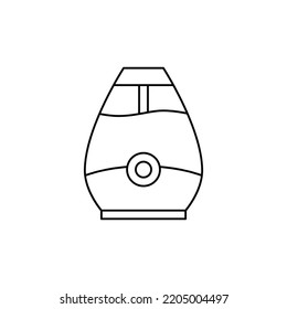 icono de humidificador en icono de estilo de línea, aislado en fondo blanco