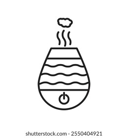 Befeuchter Symbol lineares Logo einzeln