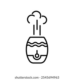 Humidificador icono logo signo conjunto Vector contorno