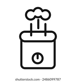 Humidifier icon mark in filled style