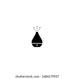 humidifier icon. simple, flat, black.