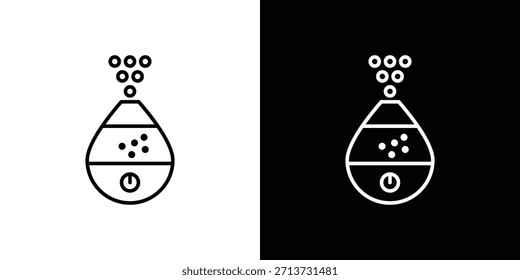Icono de humidificador. Símbolo plano simple. Ilustración de pictograma de contorno negro perfecto