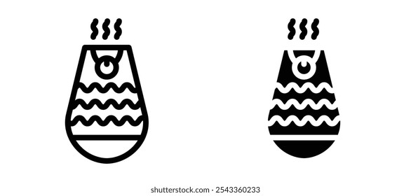 Coleção de símbolos de ícones de umidificador em fundo branco.