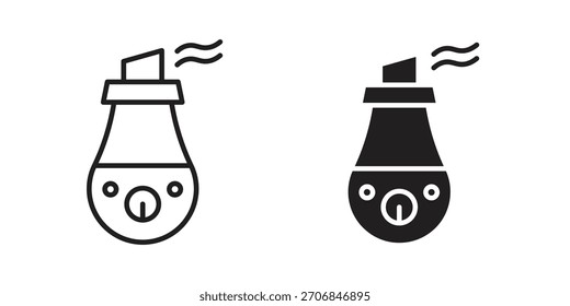 Símbolo del icono del humidificador para el logotipo, el Web, los diseños del App.