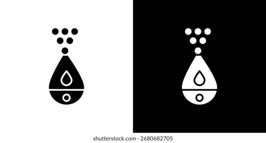 Símbolo del icono del humidificador. diseño simple editable.