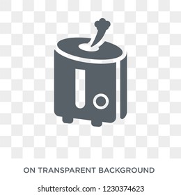 humidifier icon. Trendy flat vector humidifier icon on transparent background from Electronic devices collection. 