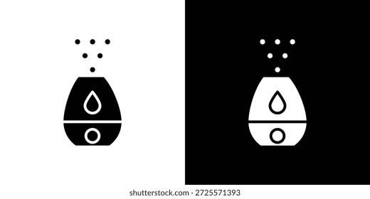 Icono de humidificador en estilo lineal delgado de trazo de moda.