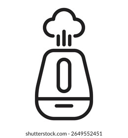 Sinal isolado de ilustração de vetor de ícone de umidificador