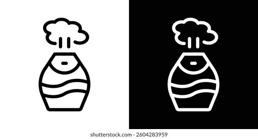 Humidifier icons vectors set in stroke line style.