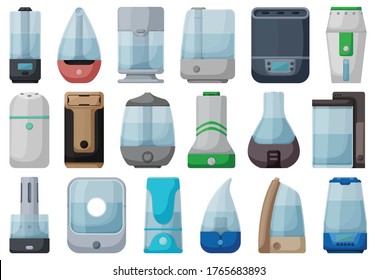 Humidifier isolated cartoon set icon. Vector illustration diffuser on white background. Vector cartoon set icon humidifier.