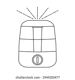 Humidifier outline icon. Vector illustration isolated on white background. Small appliance for home. Household tool symbol for web design.