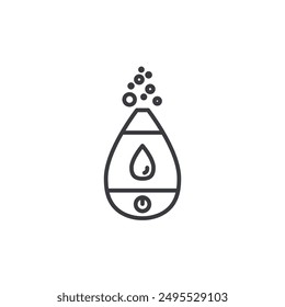 Humidifier outlined icon isolated on white background