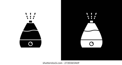 Paquete de humidificador. Iconos planos de glifo de Vector