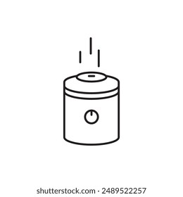 Humidifier with steam jet icon, template for graphic and web design. vector illustration